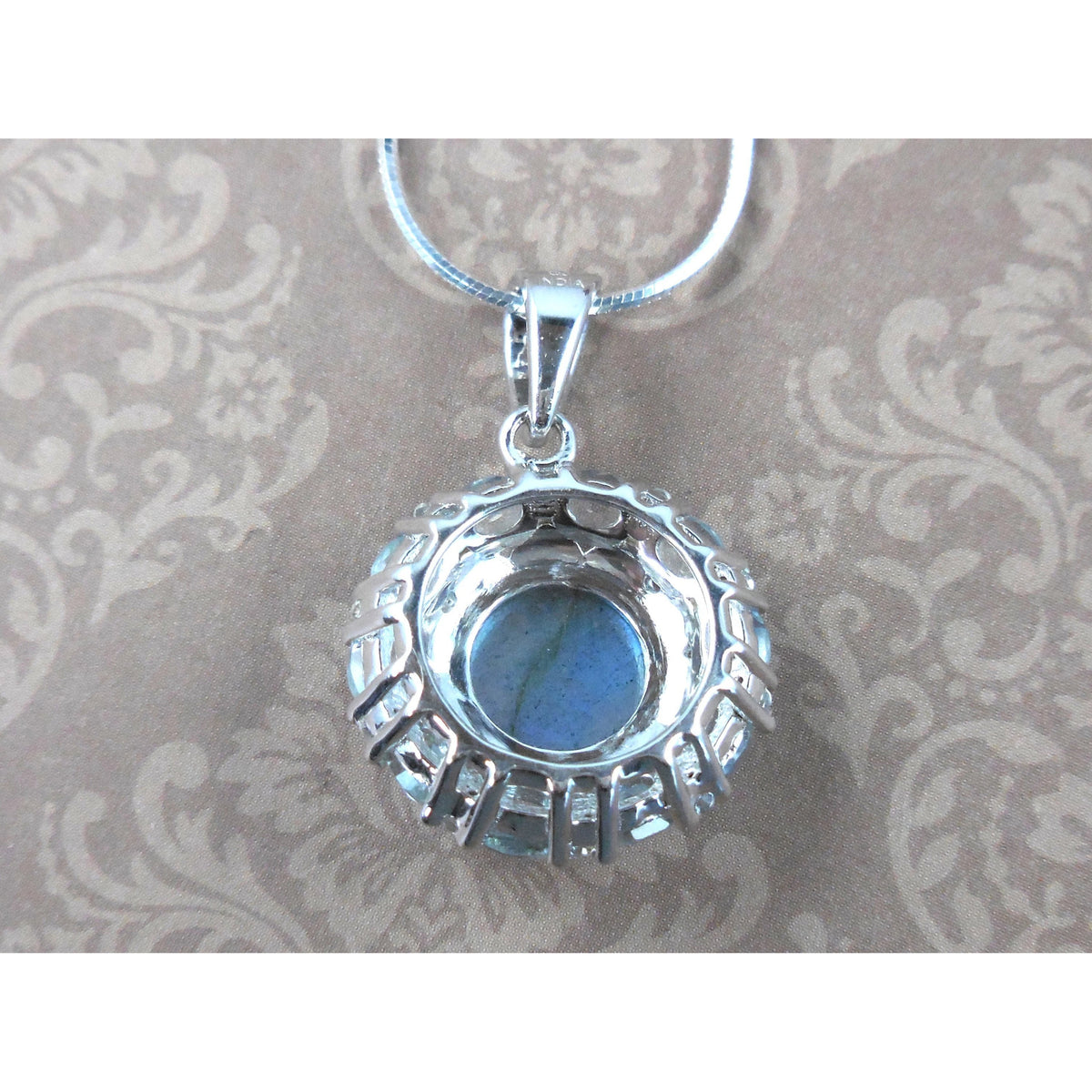 Labradorite, Blue Topaz, & Natural Zircon .925 Sterling Silver