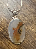 Dendritic Agate Sterling Silver Pendant/Necklace