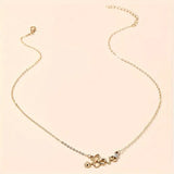 Gold Plated I Love You Rose w/Crystal Pendant w/Stainess Steel Chain Necklace w/Card