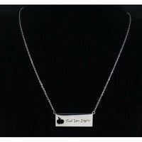 Stainless Steel Charm Necklace with 18" Chain:  Teach Love Inspire