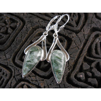 Russian Seraphinite Sterling Silver Earrings